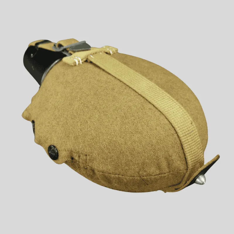 Gourde Allemande DAK Afrika Korps + Housse + Quart + Sangle – Reproduction Premium WW2 – Image 9